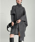 Slit Knit Dress & Poncho Co-ord